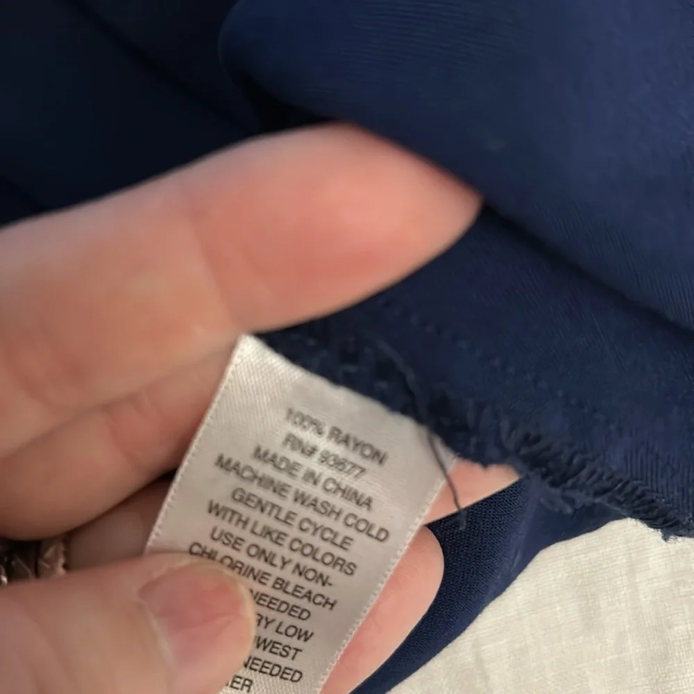 Navy Blue Button-Up Shirt-Dress - Picture 8 of 12